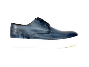 Sneakers in vitello blu